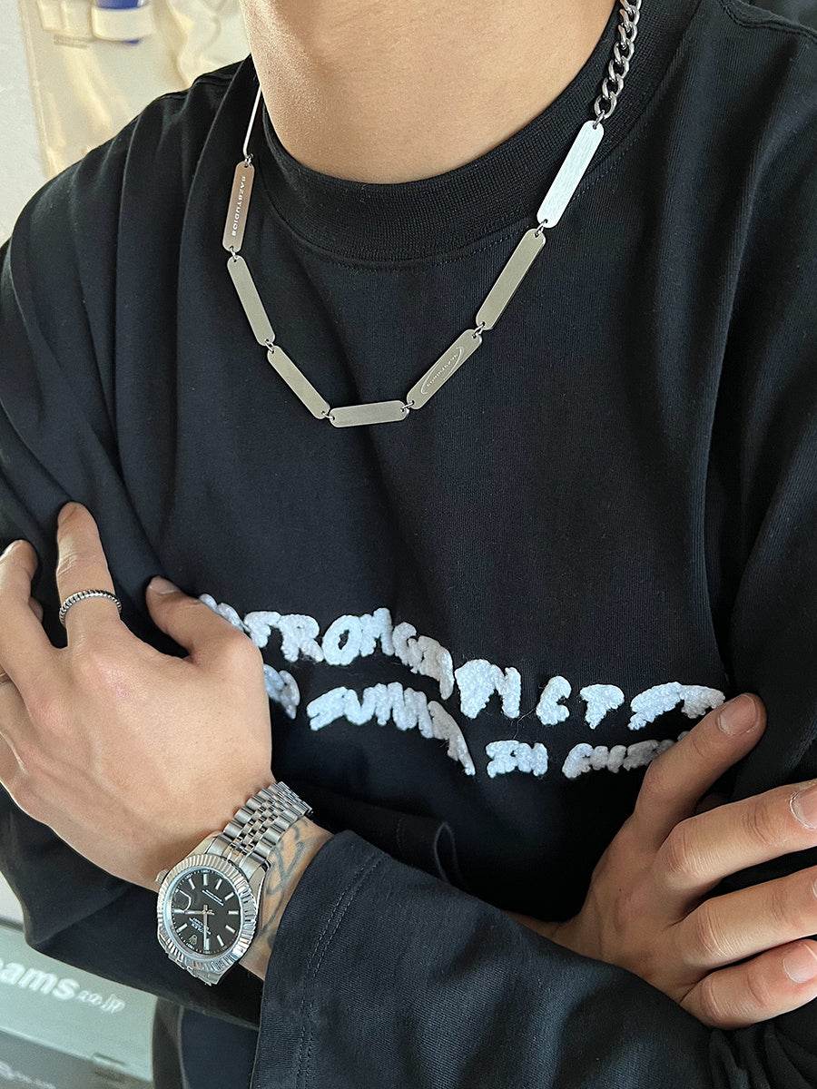 Metal Splicing Necklace For Men - Mubimart