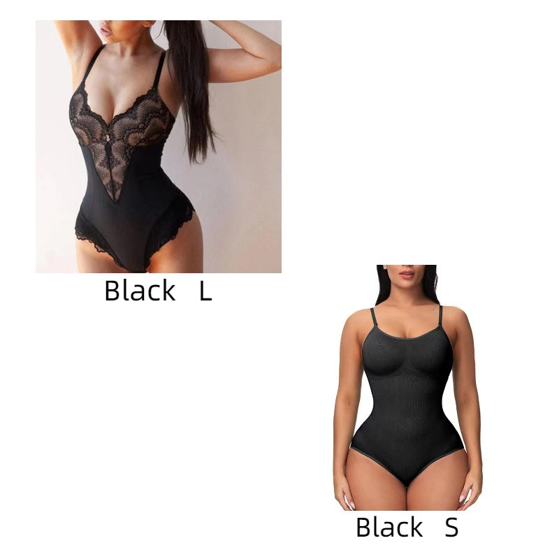 Lace Lace Stitching  Bodysuit Erotic Lingerie Women - Mubimart -  