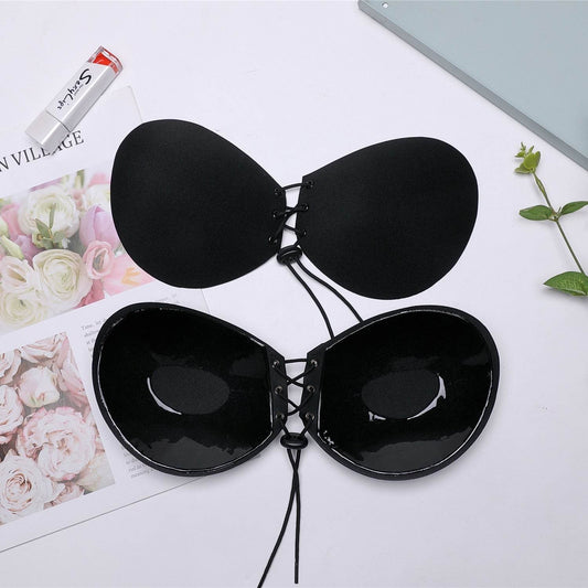 Invisible Bare-breasted Ultra-thin Round Strapless Bra Underwear Breast Pad - Mubimart