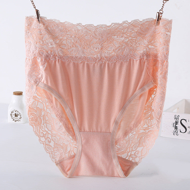 Plus Size Modal Lace Panties Women's - Mubimart -  