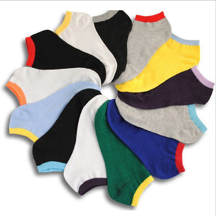 Men's Summer Invisible Shallow Mouth Socks Stunning Polyester Cotton Ankle Socks - Mubimart -  