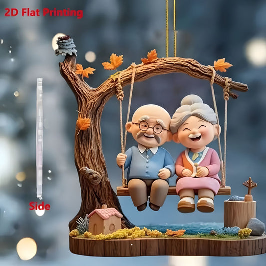 Christmas Hanging Decoration Round Acrylic Decorative Pendant