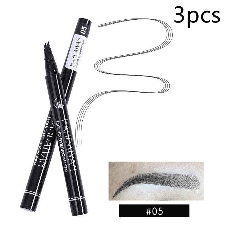 Four-head Eyebrow Pencil Liquid Eyebrow Pencil Tattoo Eyebrow Pencil Eyebrow Pencil 4-head Eyebrow Pencil Four-jaw Eyebrow Pencil - Mubimart