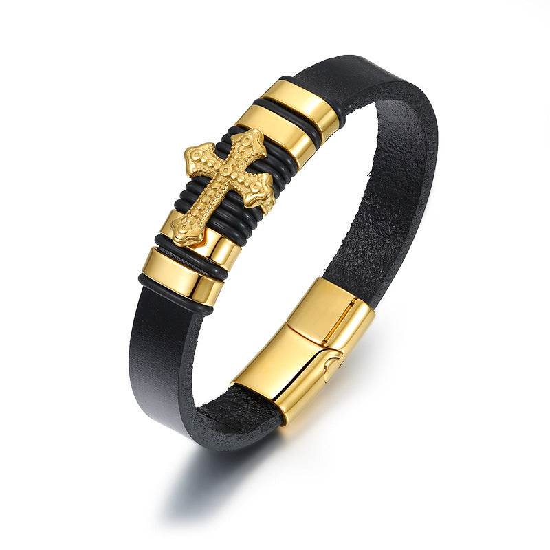 Scorpion Bracelet Leather Woven Bracelet Men - Mubimart