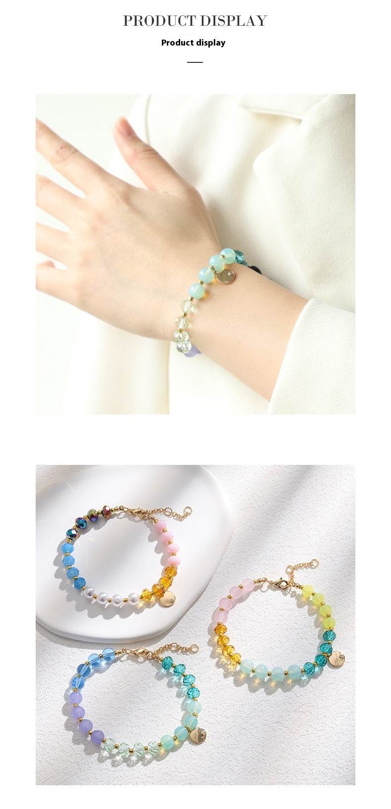 Colorful Beaded Bracelet For Women - Mubimart