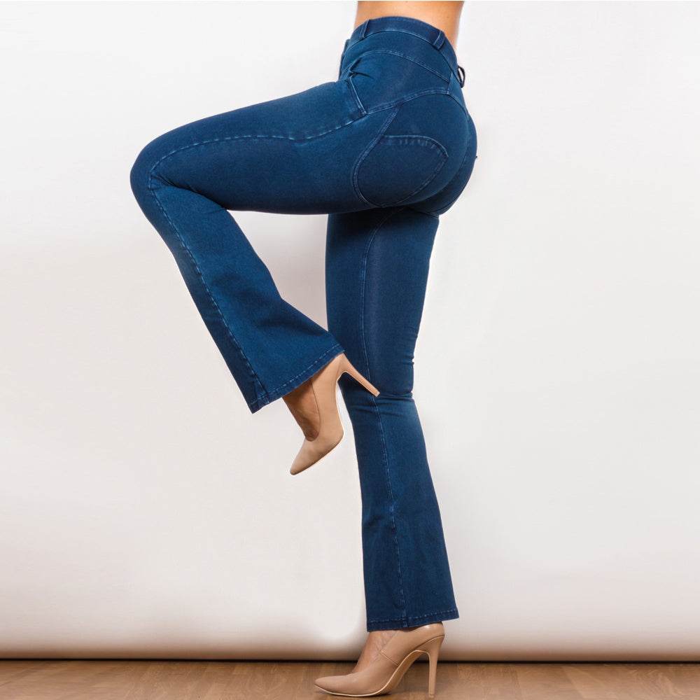 Shascullfites Melody Hot Girl Boot Cut Jeans Women Gothic Sexy Skinny Flare Pants Wide Leg Denim Jeans 2022 New - Mubimart