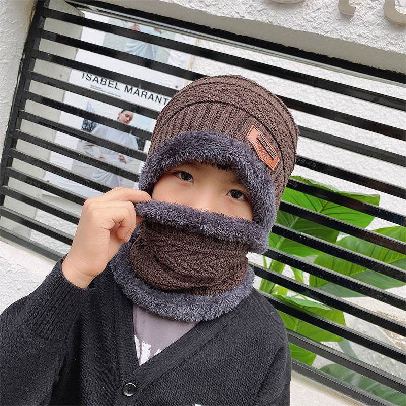 Winter Beanie Hat Scarf Set Warm Knit Hat Thick Fleece Lined Winter Hat Neck Warmer For Men Women - Mubimart