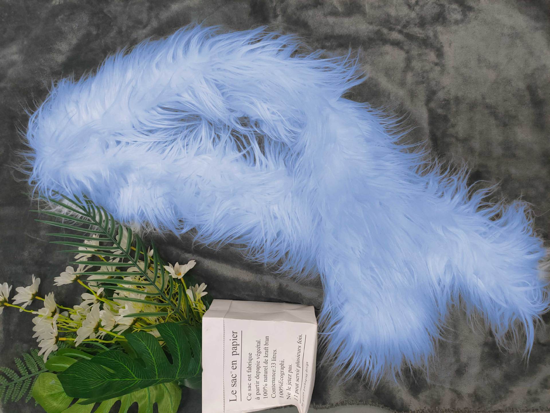 Fur Scarf LED Luminous Men And Women - Mubimart