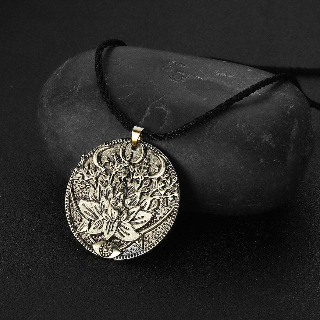 Lotus Pendant Necklace For Men - Mubimart