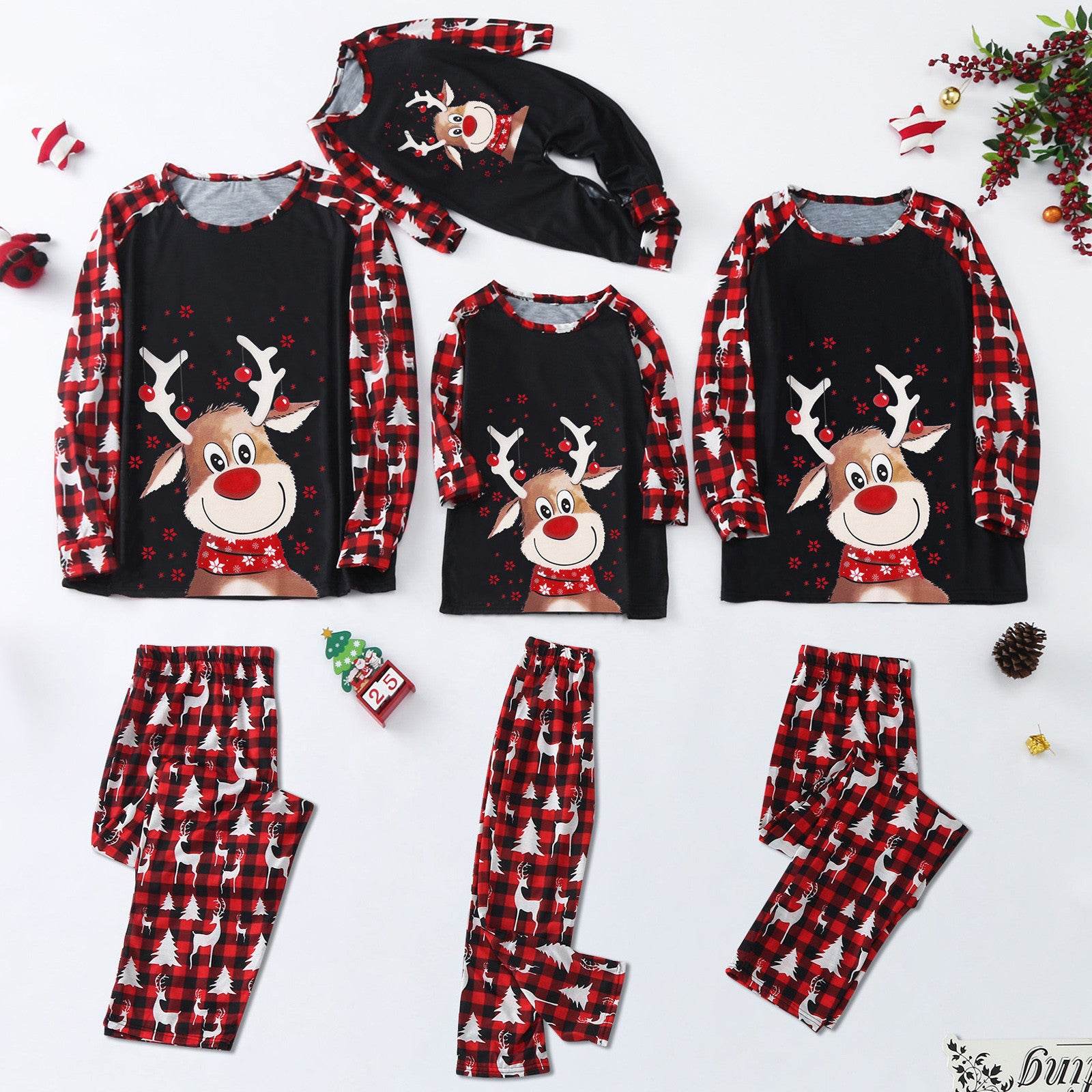 Christmas Family Matching Outfits Pajamas Sets Xmas - Mubimart