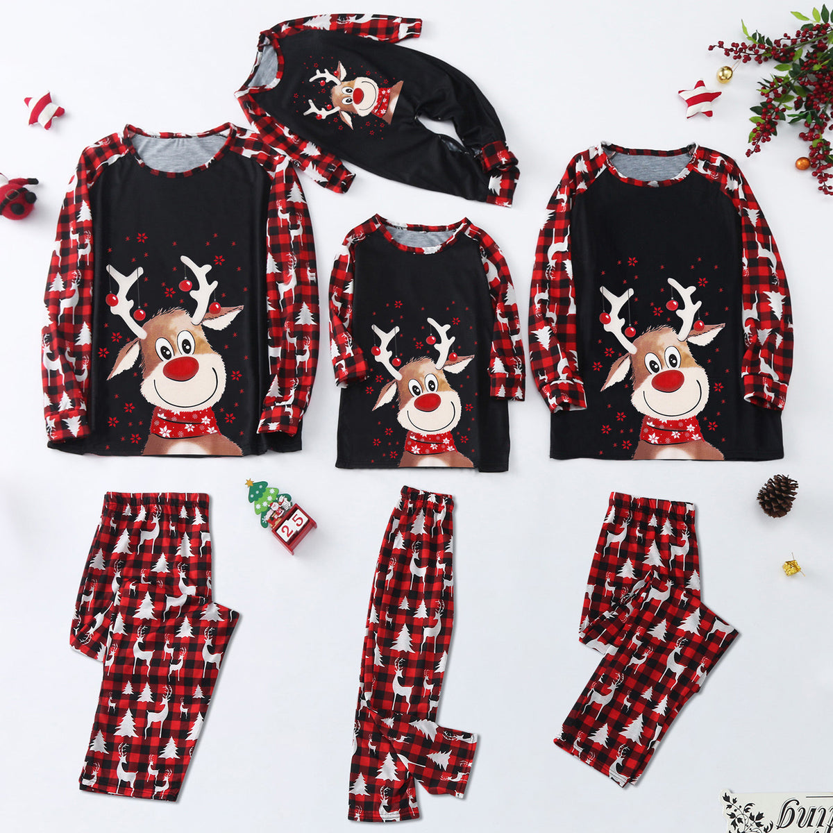 Christmas Family Matching Outfits Pajamas Sets Xmas - Mubimart - Christmas Family Pajama 