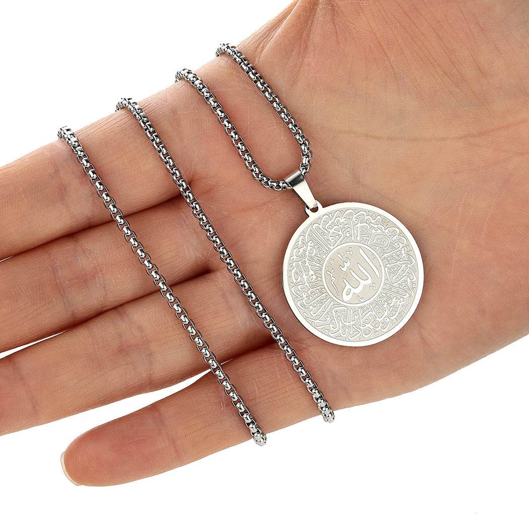 Men Calligraphy Necklace Accessories Jewellery - Mubimart