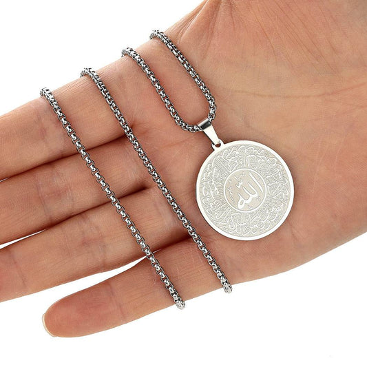 Men Calligraphy Necklace Accessories Jewellery - Mubimart