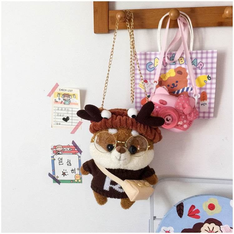 Furry Chain Crossbody Bag For Women - Mubimart