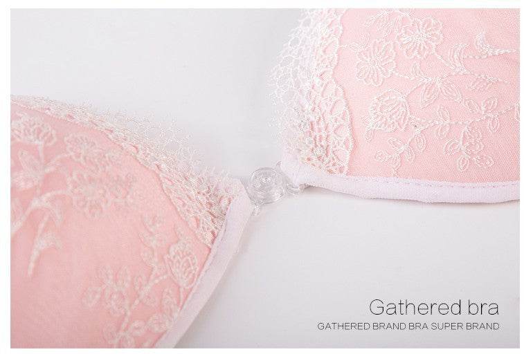 Lace Invisible Bra Patch Embroidered Strapless Silicone Underwear - Mubimart