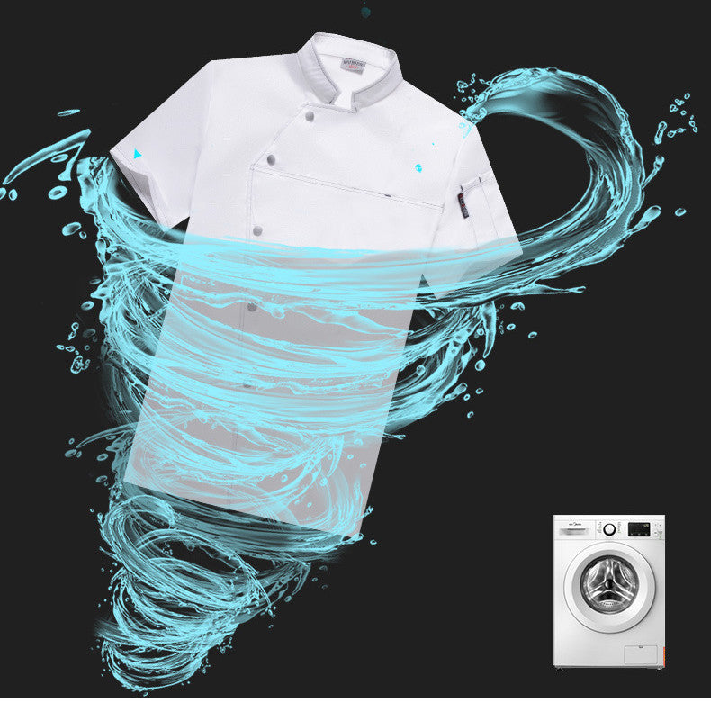 Chef Work Clothes Short Sleeved Catering Chef Clothes - Mubimart -  