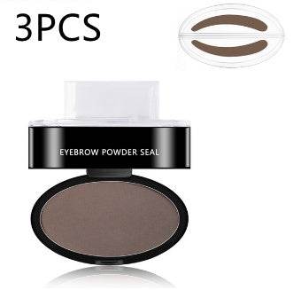 Eyebrow Powder Stamp Tint Stencil Kit Cosmetics Professional Makeup Waterproof Eye Brow Stamp Lift Eyebrow Enhancers Stencil Kit - Mubimart