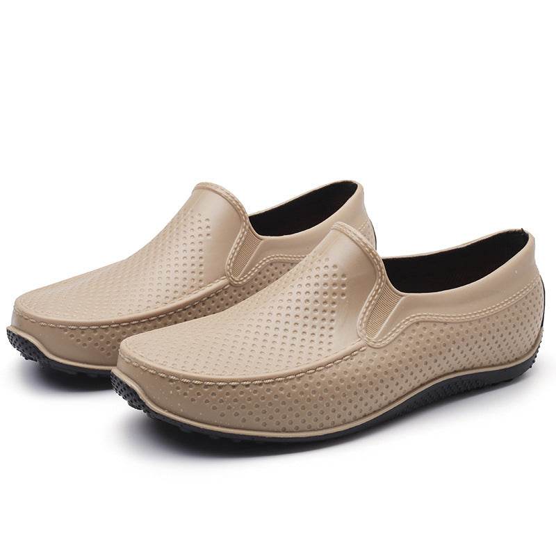 Men's Simple Casual PVC Short Rain Boots - Mubimart