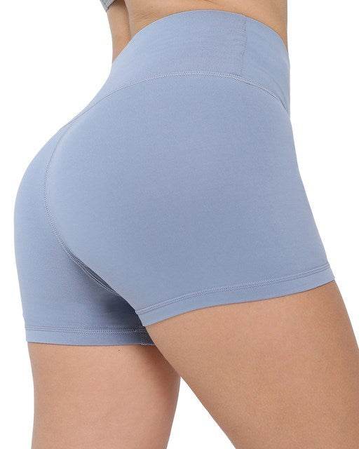 Workout Shorts For Women Seamless Biker Short Pants Black - Mubimart