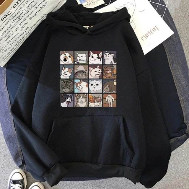Women's Personalized Harajuku Sweatshirt Loose Plus Size - Mubimart