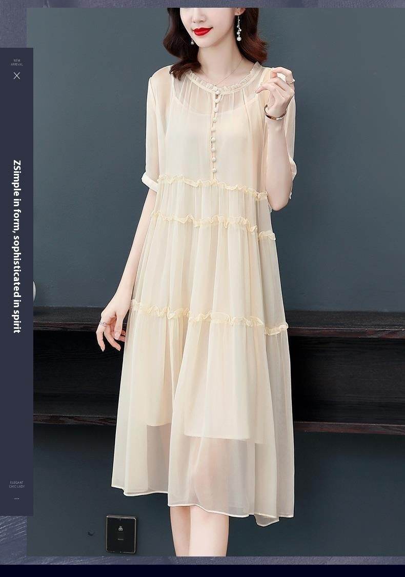 Loose Temperament Slimming Midi Dress - Mubimart