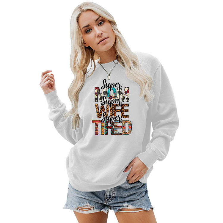 Women's Crew Neck Print Plus Size Sweatshirt - Mubimart -  