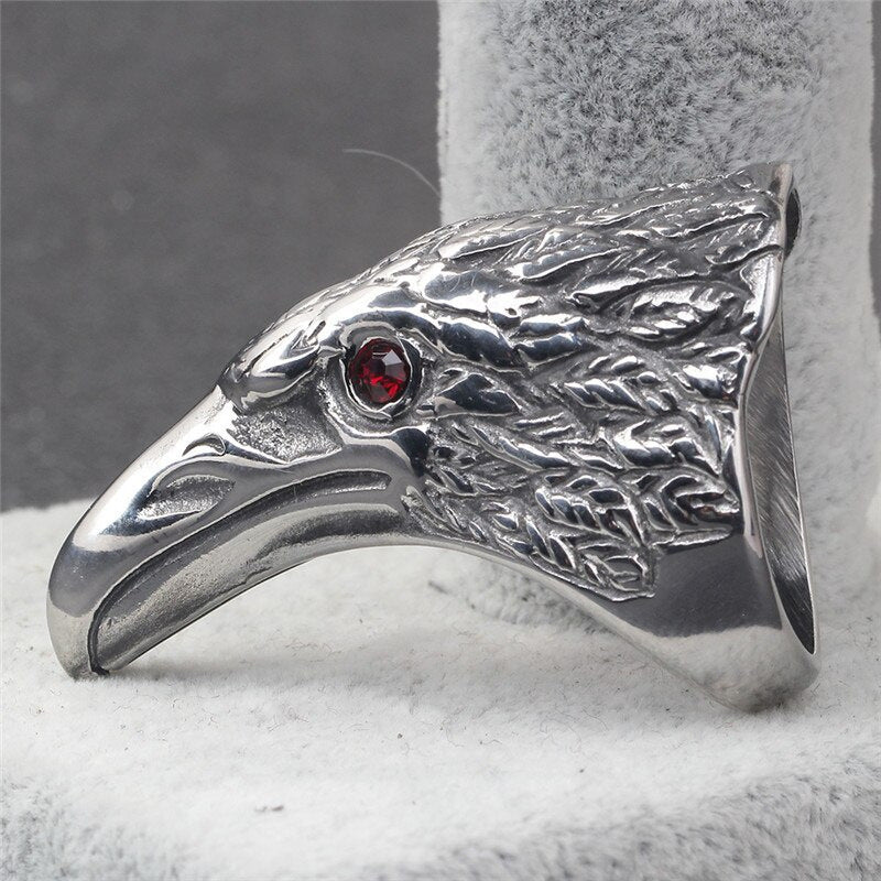 Metal Punk Eagle Animal Ring Heren