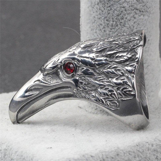 Metal Punk Eagle Animal Ring Men - Mubimart