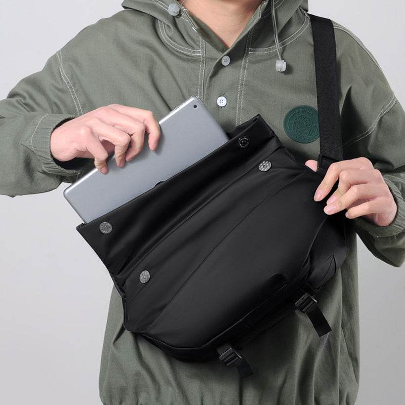 Functional Crossbody Bag Men Cool Motorcycle Sling Backpack Shoulder Chest Bag - Mubimart