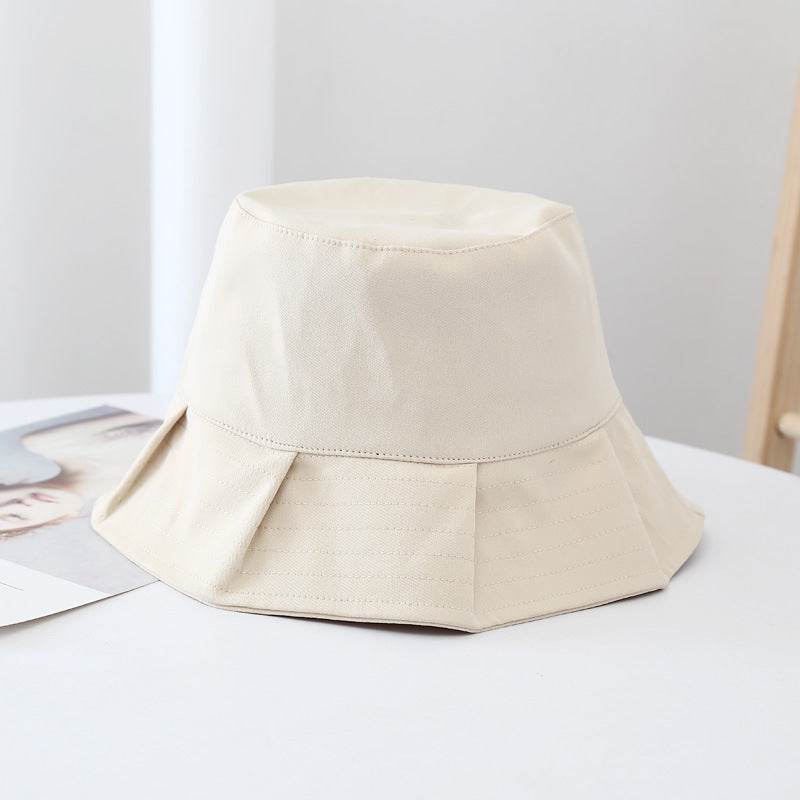 Women Sun Hats Female Summer Solid Bucket Hat Lady Pure Color Panama Cotton Outdoor Fisherman Hat - Mubimart