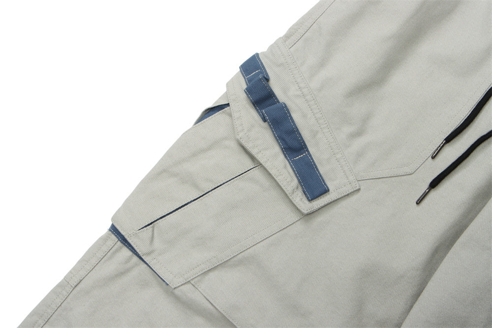 Military Cargo Jogger Pants Men's Fashionable Pocket Pleated