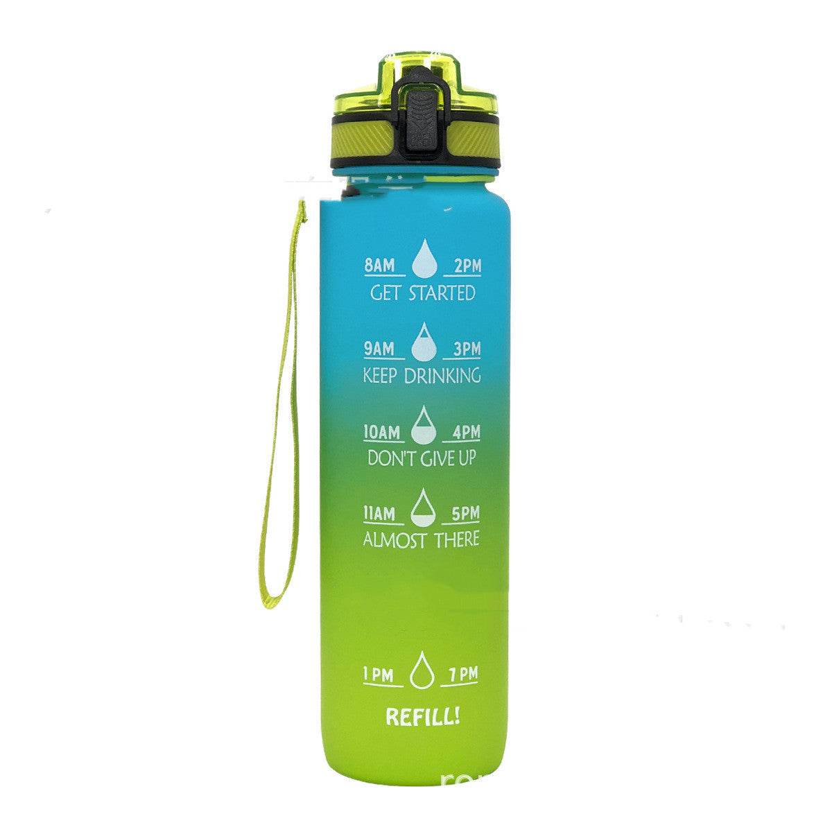 Sports Frosted Gradient Water Bottle - Mubimart