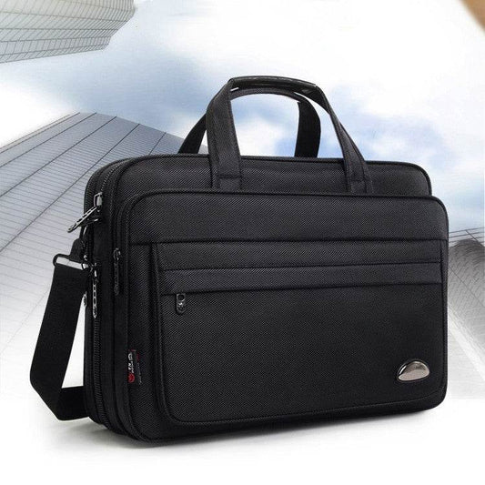 Men's Waterproof Oxford Large Capacity Briefcase - Mubimart