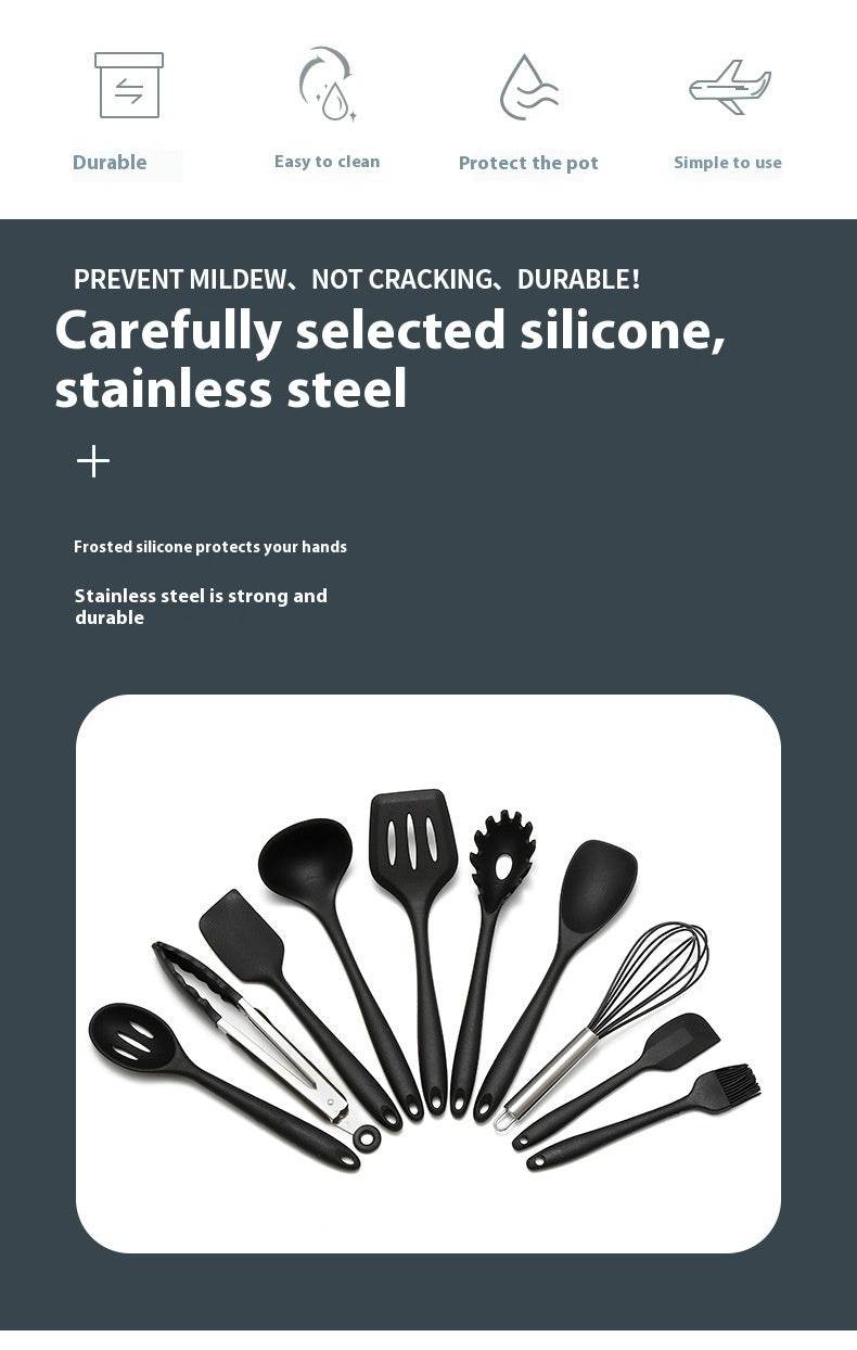 Non Stick Silicone Baking Utensils Black - Mubimart