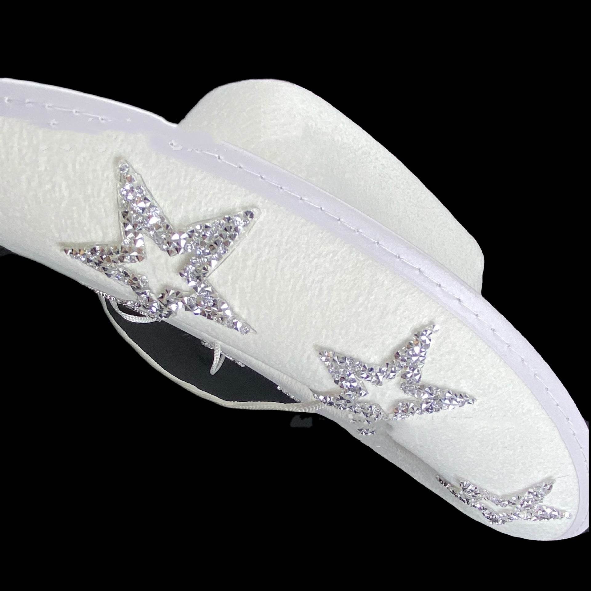 Western Cowboy Hat Rhinestone Five-pointed Star Fedora Hat - Mubimart