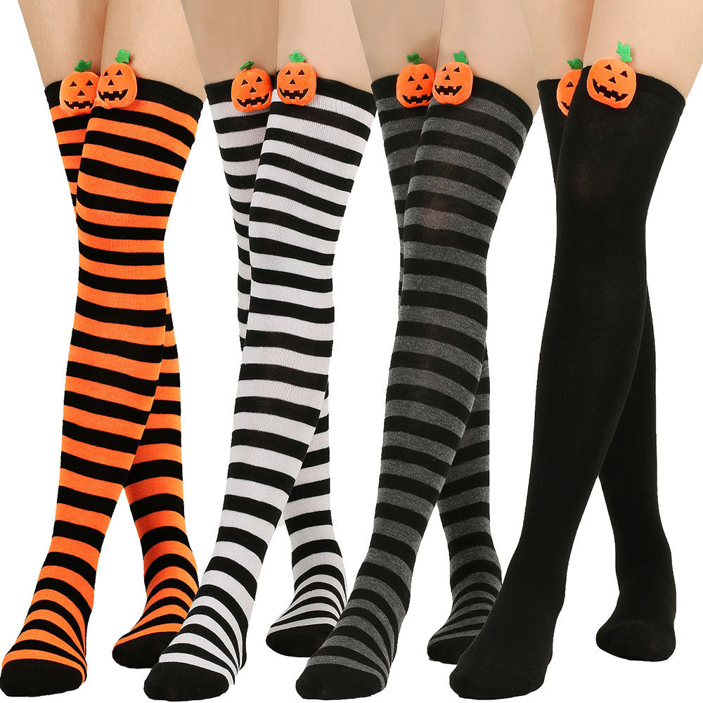 Cartoon Devil Over Knee Socks Women - Mubimart -  