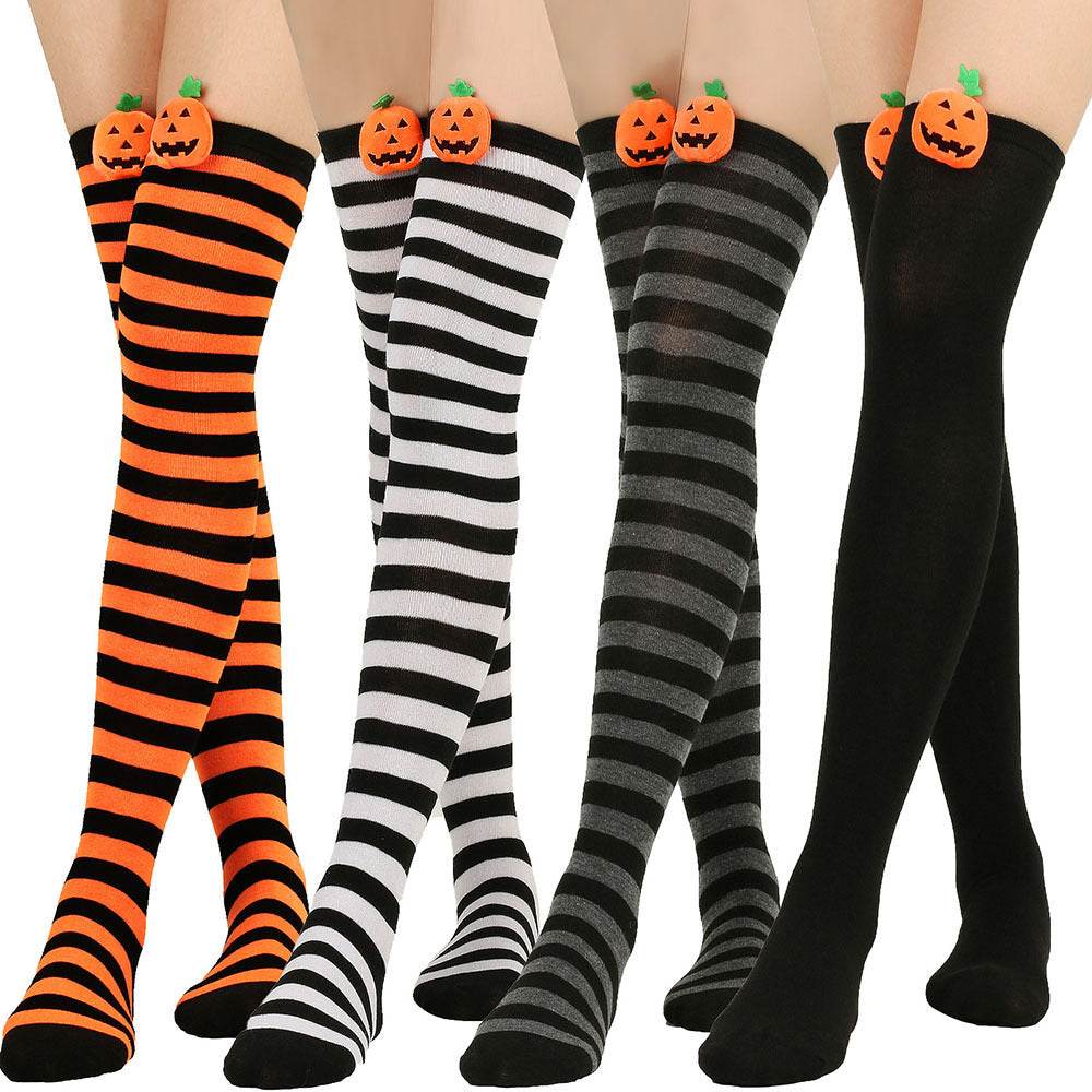 Cartoon Devil Over Knee Socks Women - Mubimart