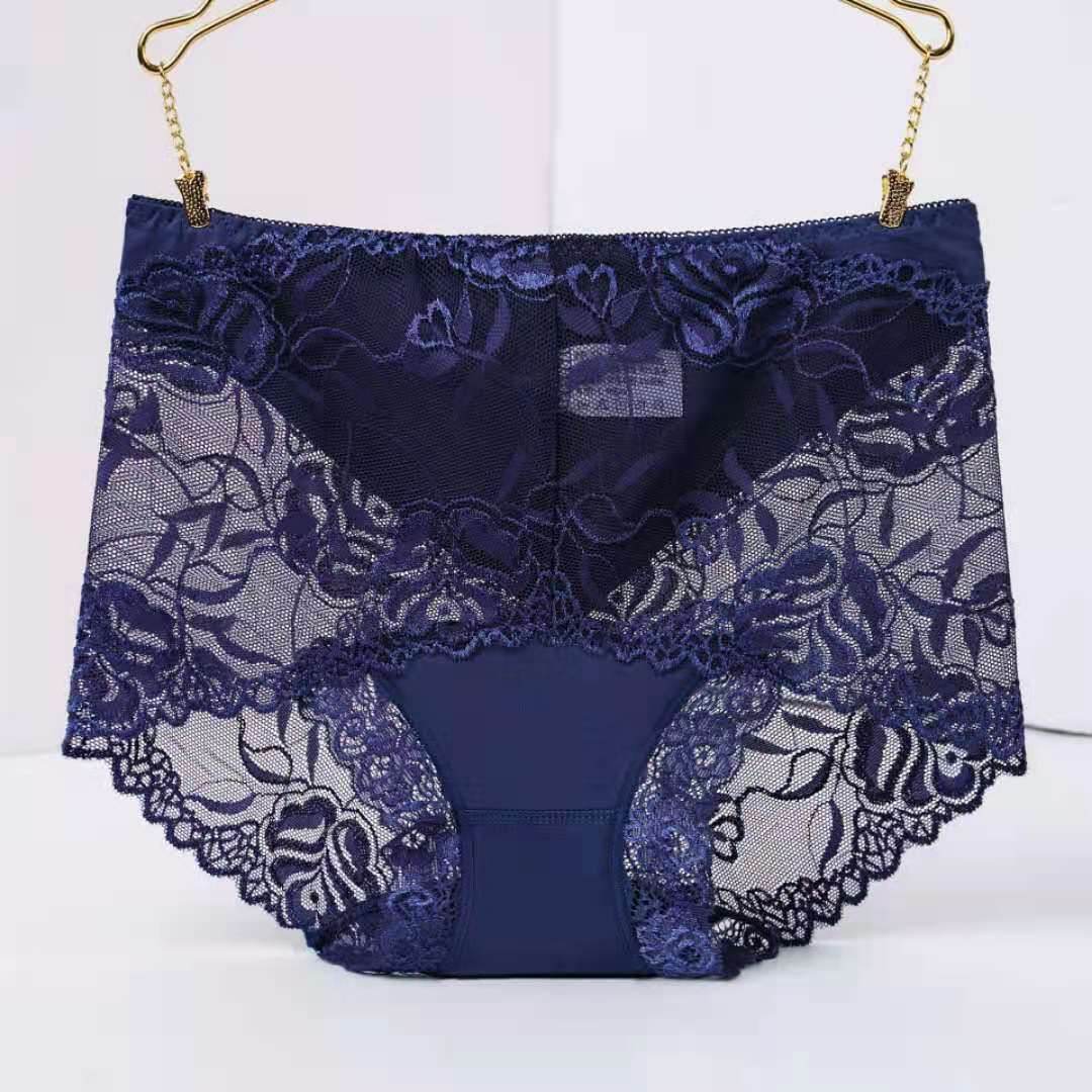 Mid-high-waist Lace Panties For Ladies Sexy - Mubimart