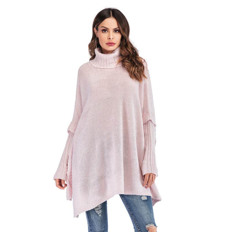 New Large Size Women's Turtleneck Sweater Loose Sweater Women's Knitwear - Mubimart