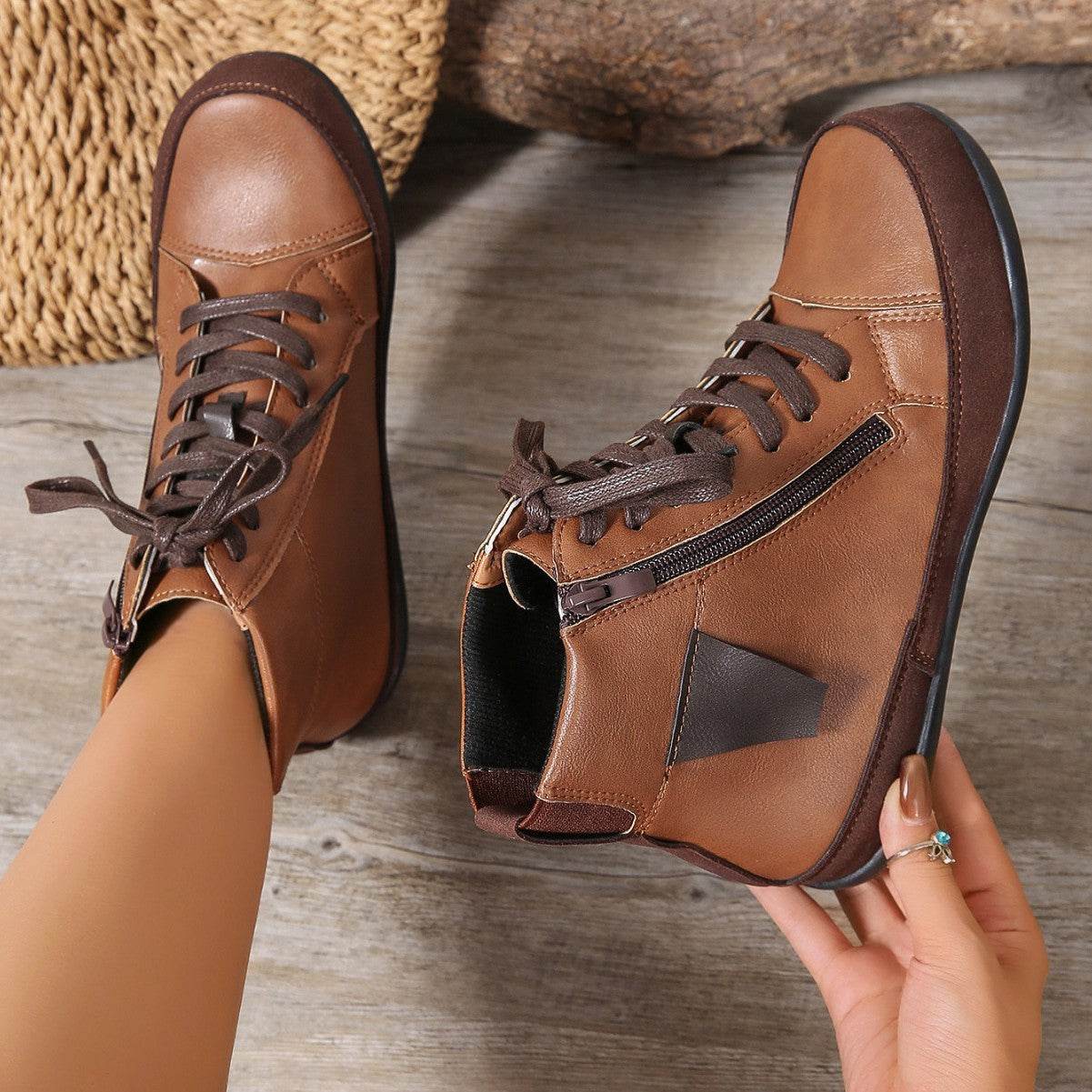 Barefoot Boots Fleece-lined Snow Ankle Boots - Mubimart