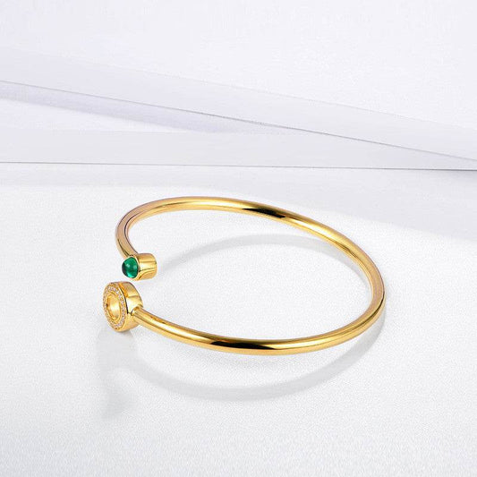 Fashion Emerald Women Bangle Street Bracelet - Mubimart