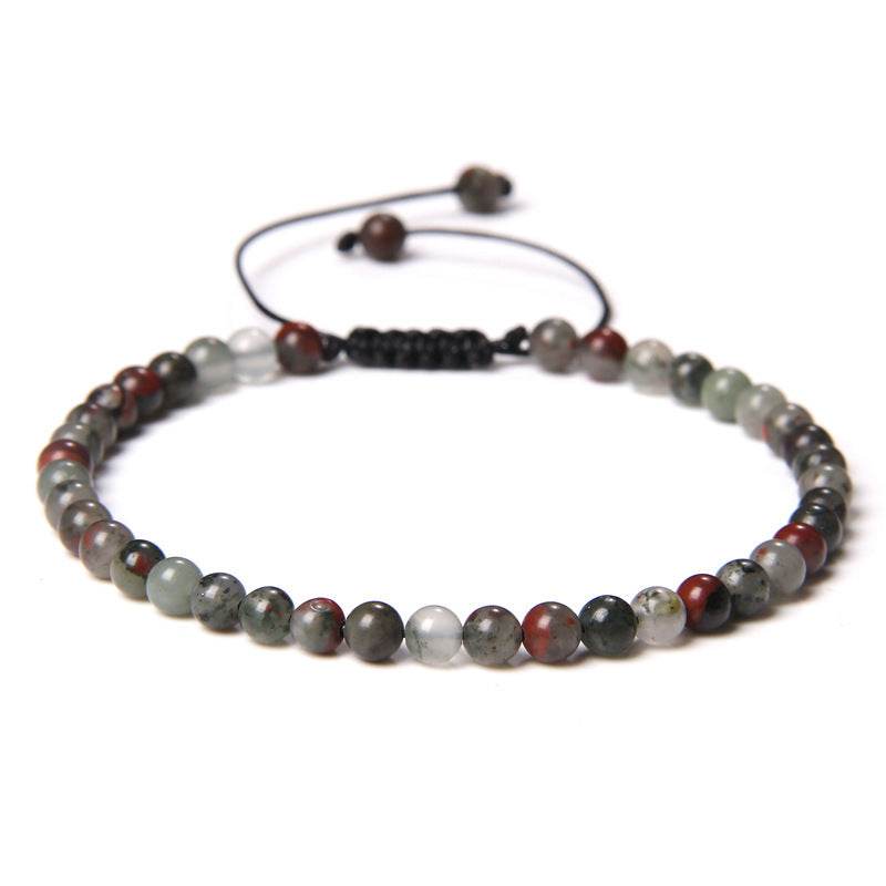 Adjustable Natural Raw Gemstone Beading Bracelet - Mubimart