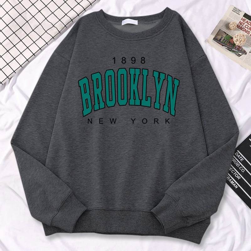 Autumn Kawaii Womens Sweatshirts 1898 Brooklyn - Mubimart