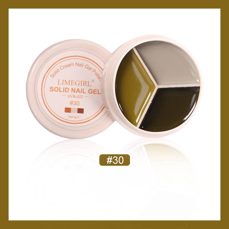 Cream Nail Polish Eye Shadow Bag - Mubimart