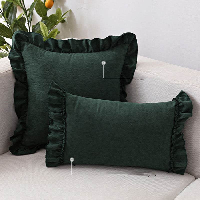 Pillowcase Small Cushion Pillow Suede Sofa Bedside Pillowcase - Mubimart