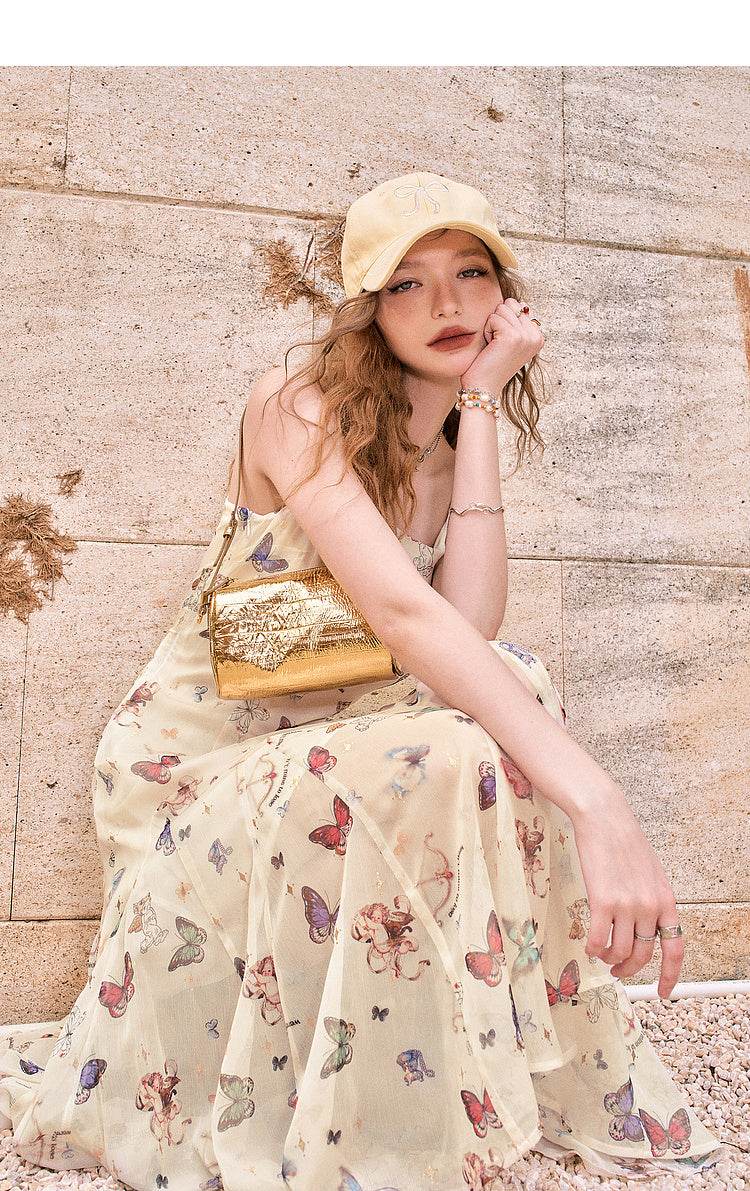 Women's Fashion Printing Slip Dress - Mubimart