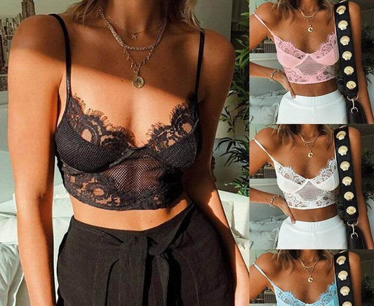 Mesh Erotic Lingerie Lace How Much Sling Bra - Mubimart