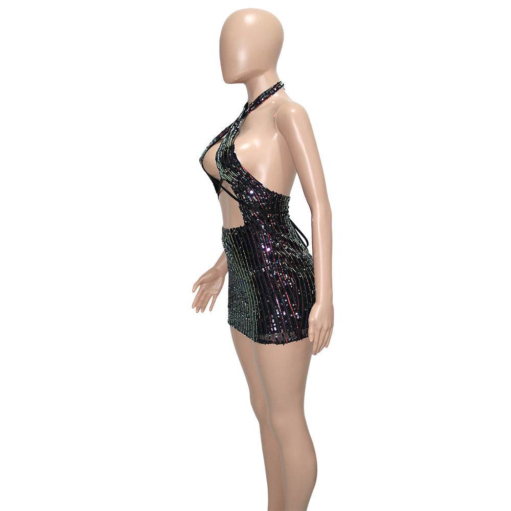 Prom Ladies Dress Elegant Sequin Dress - Mubimart