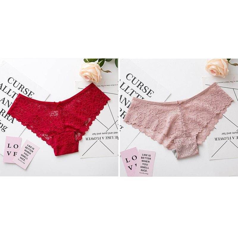 Women's Lace Seamless Thong - Mubimart