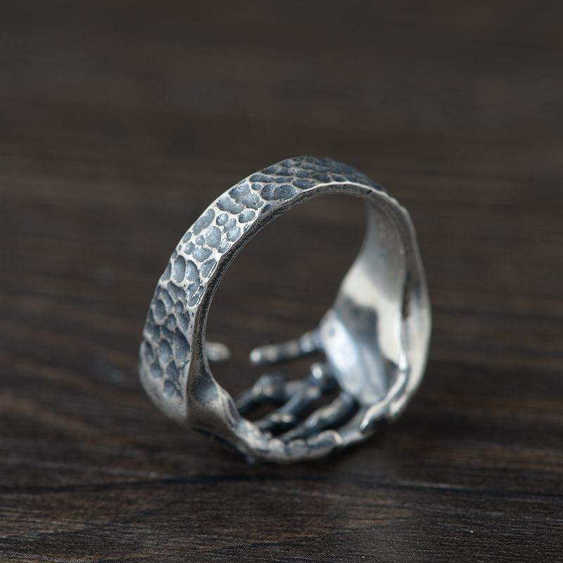 S925 Silver Vintage Thai Silver Ring - Mubimart